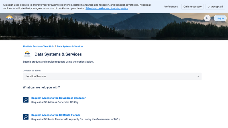 Screenshot of Geocoder REST API homepage