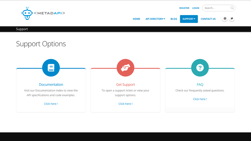 Screenshot of Zip Code Data API homepage