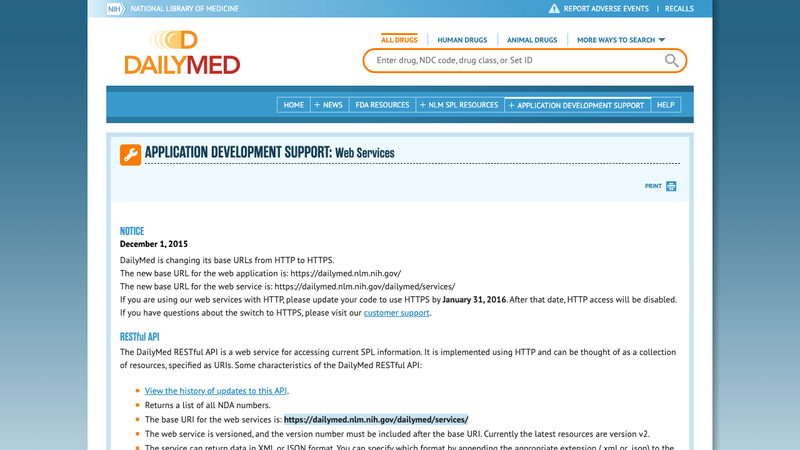 DailyMed API