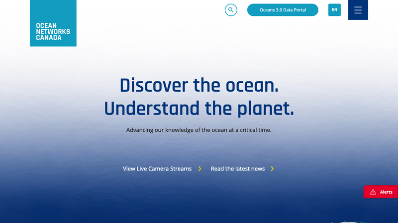 Screenshot of Ocean Networks Canada API homepage