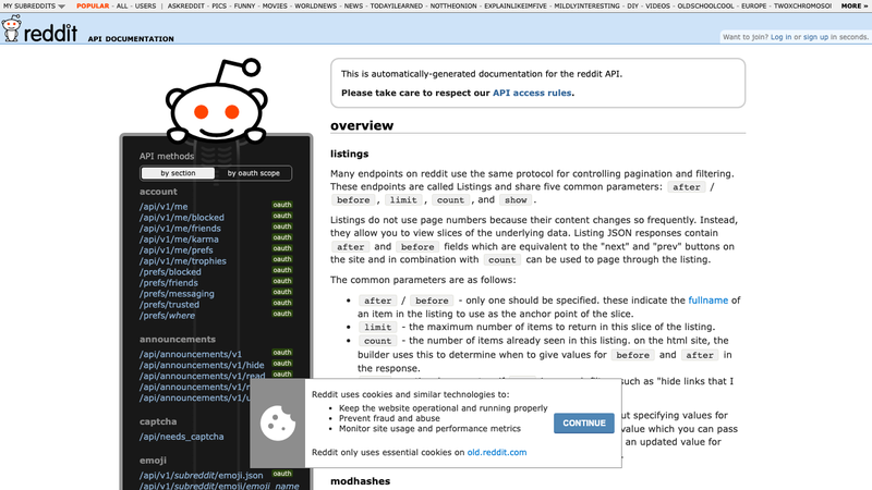Reddit API